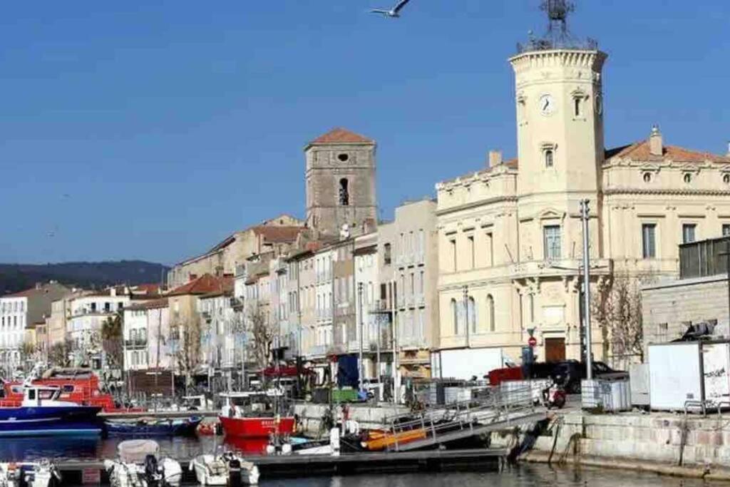 Studio Vue Mer Terrasse La Ciotat Bagian luar foto